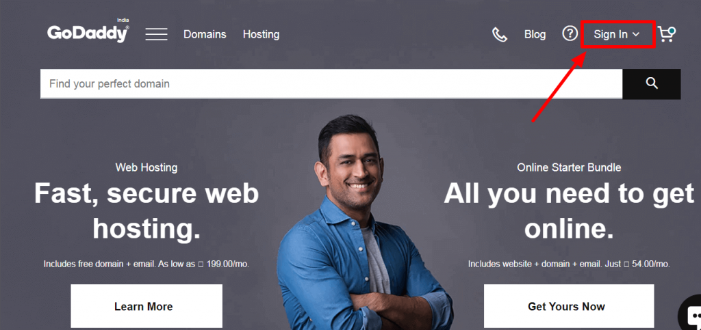place to by domain name from godaddy india