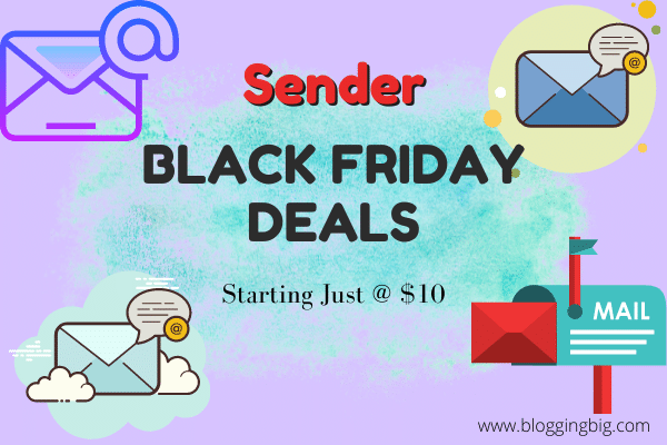 Sender Black Friday Deals 2021- Starting @Just $10 image